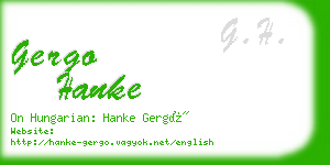 gergo hanke business card